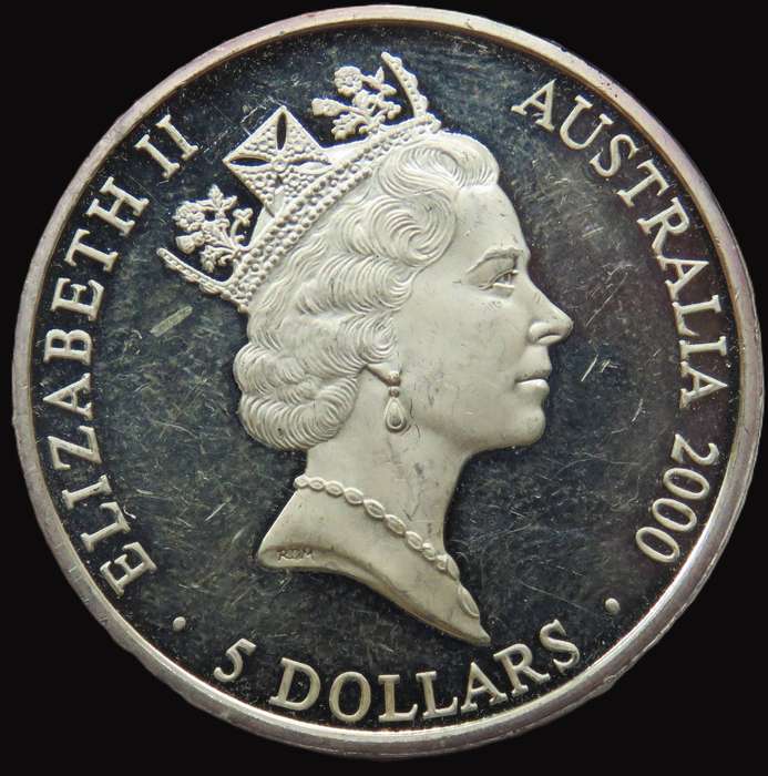 Australia  2000 Sydney Olympics5 Dollars  PROOF 1 OUNCE 999 FINE SILVER rescheduled 26/08