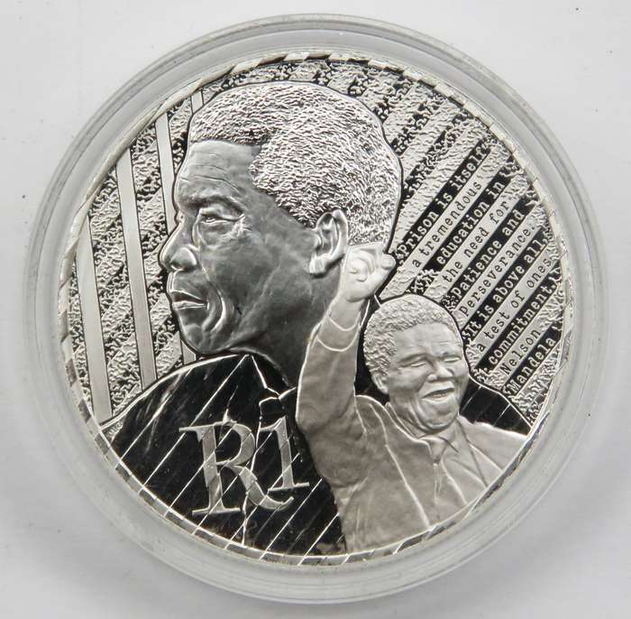 2018  Silver 1 Rand Life of a Legend: Nelson Mandela "ROBBEN ISLAND"