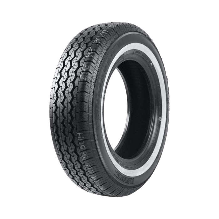 195R15 Powertrac Vanmarch 106/104R White Wall Tyres