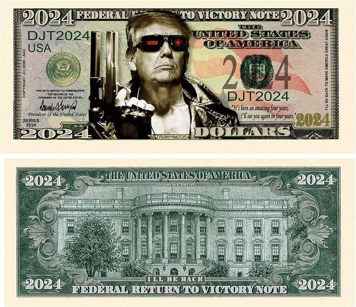 2024 TRUMPINATOR NOVELTY MILLION DOLLAR BILL