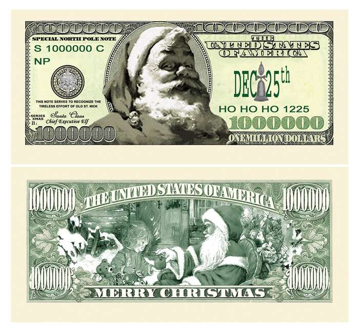 SANTA CLAUS MILLION DOLLAR NOVELTY  BILL