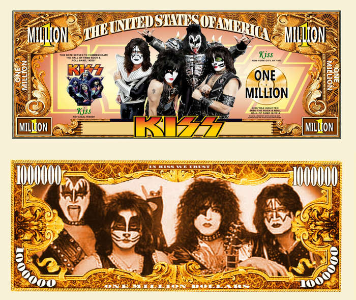 KISS MILLION DOLLAR NOVELTY BILL