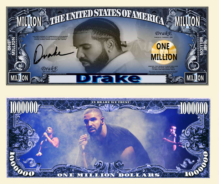 DRAKE MILLION DOLLAR NOVELTY BILL