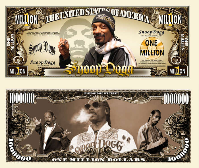 SNOOP DOGG  MILLION DOLLAR NOVELTY BILL