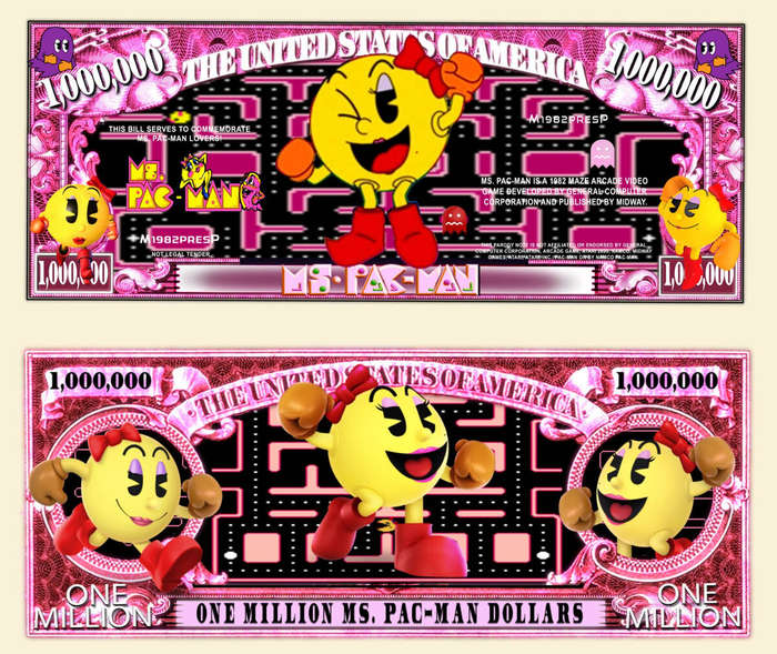 MS PACMAN MILLION DOLLAR NOVELTY  BILL
