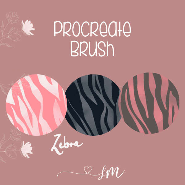 Zebra Fashion Illustration | Procreate Texture Brush