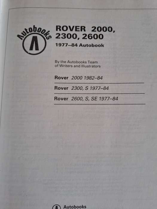 Rover 2000, 2300, 2600, 1977 to 1984 Owners Workshop Manual - Autobooks