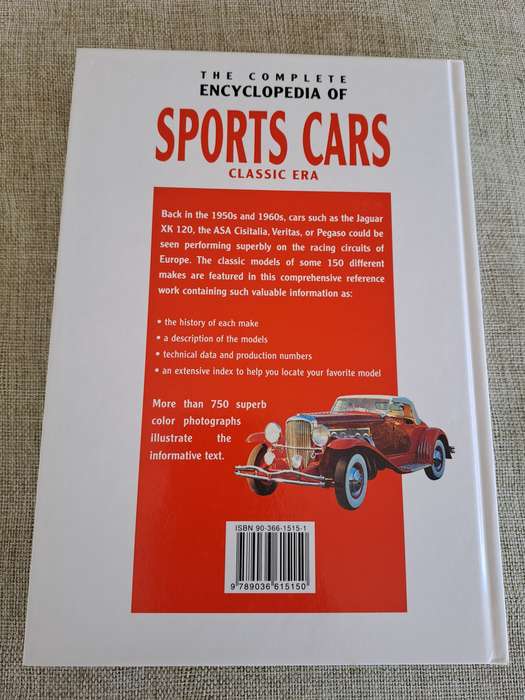 The Complete Encyclopedia of Sports Cars  Classic Era - Rob De La Rive Box