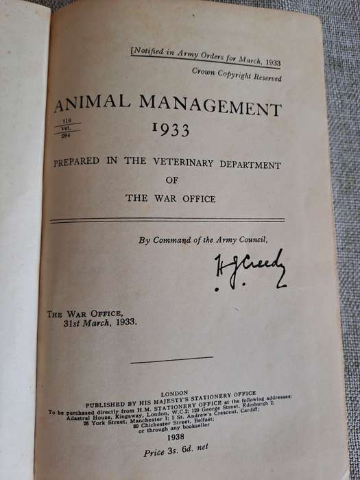 Animal Management 1933