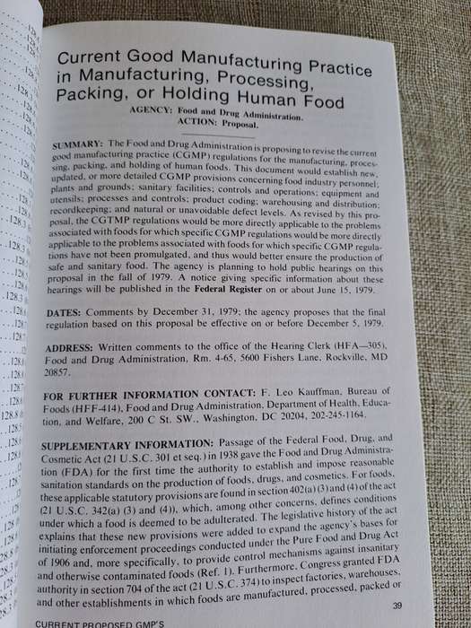 Basic Food Plant Sanitation Manual  3rd Edition
