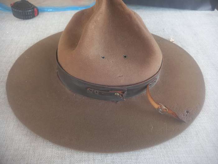 Boy Scouts "Campaign" hat ( same as the "mounties" ) with hat brim press