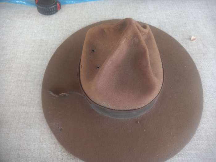 Boy Scouts "Campaign" hat ( same as the "mounties" ) with hat brim press