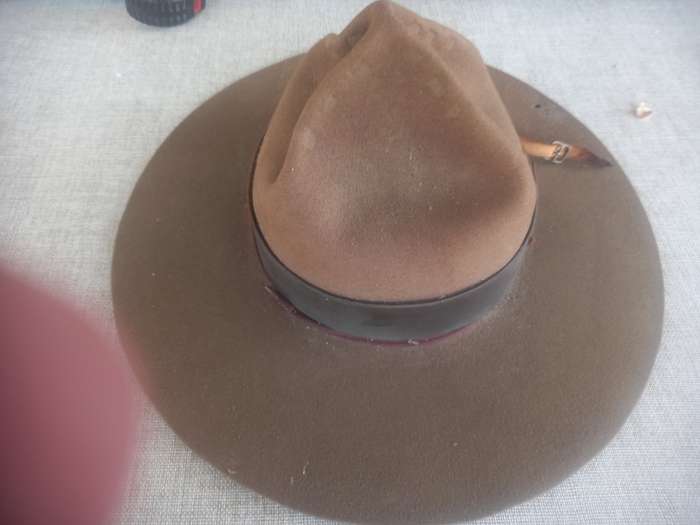 Boy Scouts "Campaign" hat ( same as the "mounties" ) with hat brim press