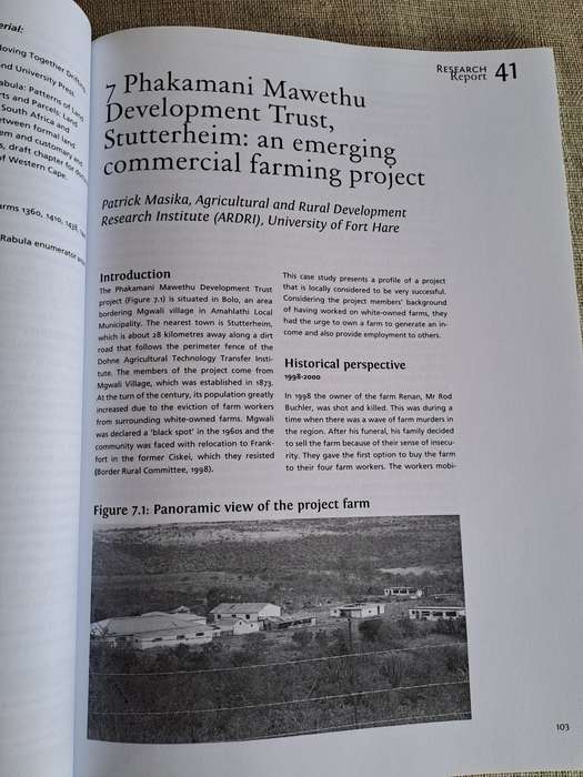 Research Report 41: Strategies to support South African smallholders as a contribution to government