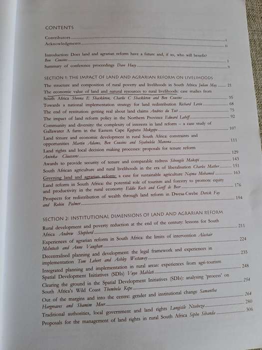 At the Crossroads: Land and agrarian reform in South Africa into the 21st century