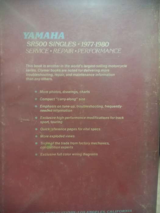 Yamaha SR500 singles 1977 to 1980 - Service Repair Performance - Clymer