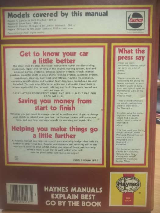Fiat Regata - 1984 to 1986 - Owners Workshop Manual - Haynes