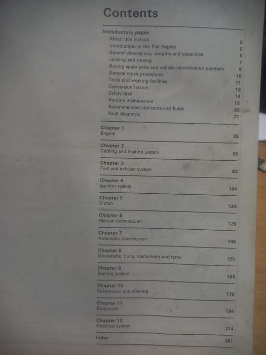 Fiat Regata - 1984 to 1986 - Owners Workshop Manual - Haynes