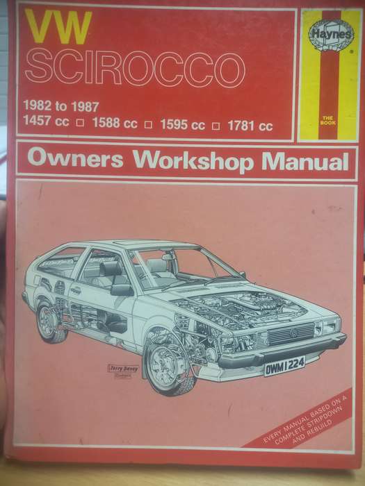 VW Scirocco - 1982 to 1987 - Owners Workshop Manual - Haynes