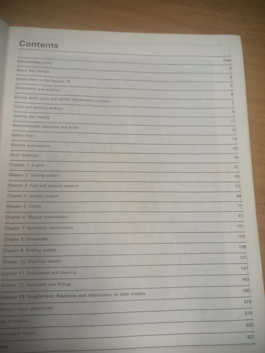 Renault 18 - 1979 to 1986 - Owners Workshop Manual - Haynes