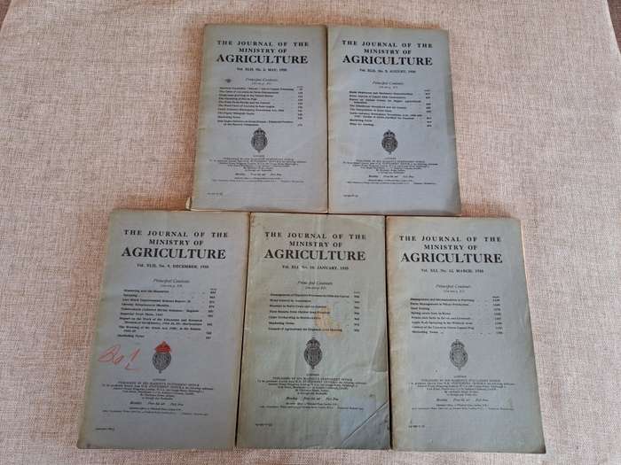 The Journal of the Ministry of Agriculture 1935  set of 5 volumes