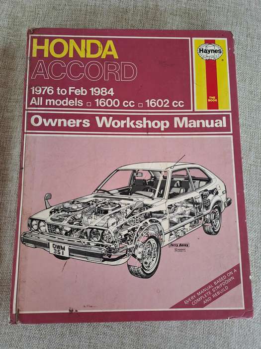 Honda Accord Owners Workshop Manual 1976 to 1984 - Haynes