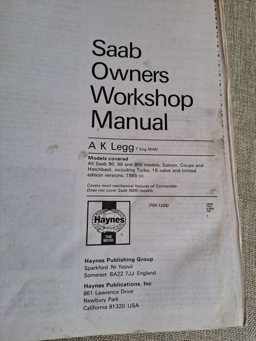 SAAB 90, 99 & 900 Owners Workshop Manual 1979 to 1987 - Haynes