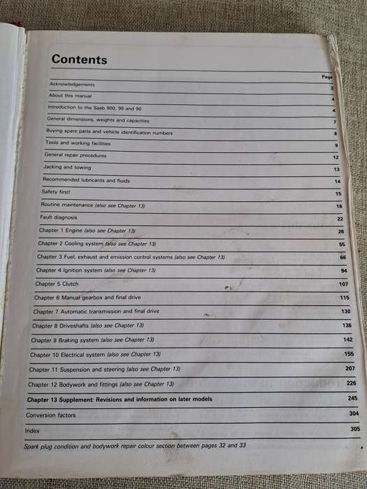 SAAB 90, 99 & 900 Owners Workshop Manual 1979 to 1987 - Haynes