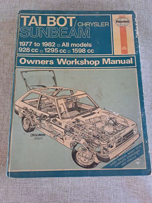 Talbot / Chrysler Sunbeam Owners Workshop Manual 1977 to 1982 - Haynes