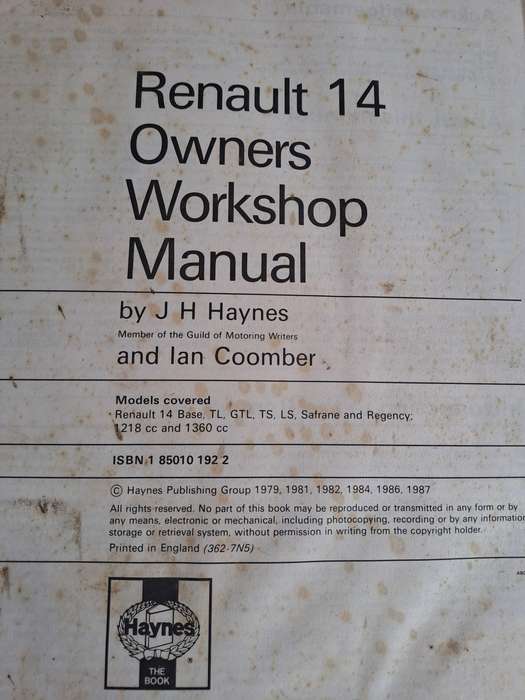 Renault 14 Owners Workshop Manual 1977 to 1983 - Haynes