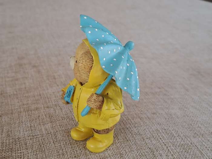 Teddy Bear Bond Collection  Yellow Raincoat with Umbrella