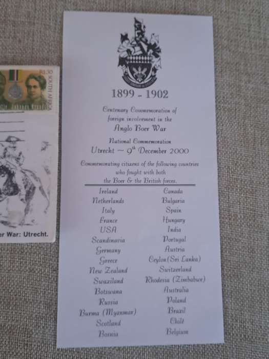 First Day Covers: 75th Anniversary SAP, Siege of Ladysmith, Foreign involvement in Anglo-Boer War