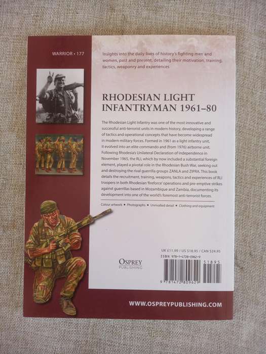 Rhodesian Light Infantryman 196180- Osprey Publishing