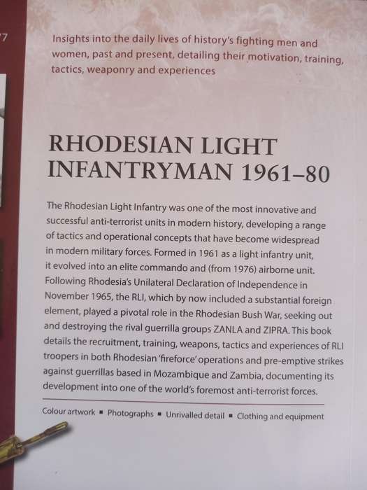 Rhodesian Light Infantryman 196180- Osprey Publishing