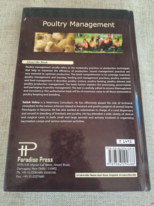 Poultry Management  Satish Vohra