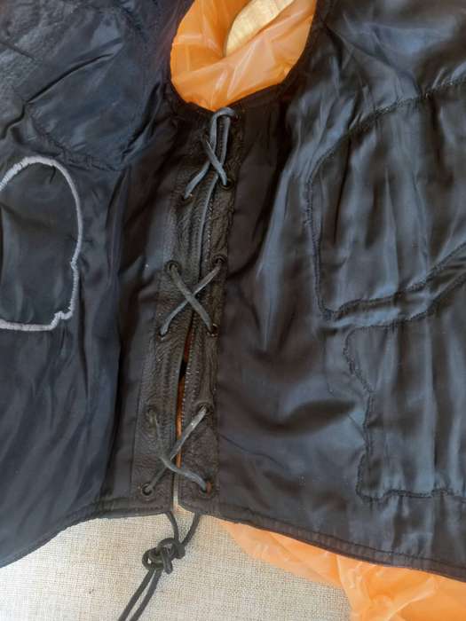 Ladies leather Motorcycle Waist Jacket - S