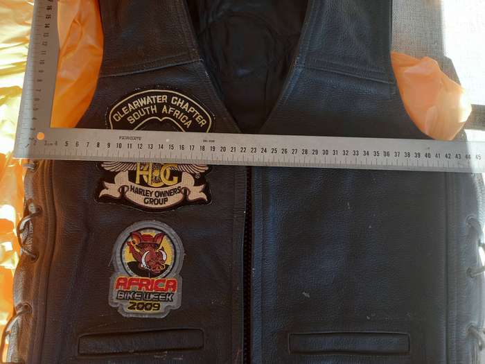Ladies leather Motorcycle Waist Jacket - S