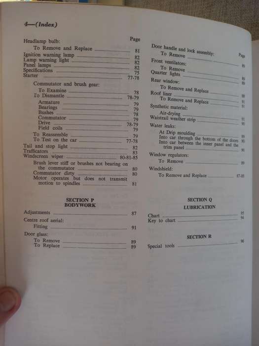 Morris Minor 1000 Service Manual 1957-1961