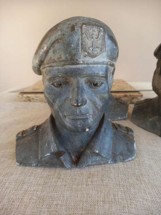 3 Rhodesian Soapstone busts - SAS, Selous Scouts, RLI
