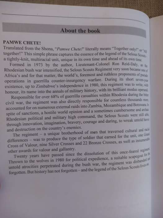 Pamwe Chete: The Legend of the Selous Scouts  Reid-Daly, Ron