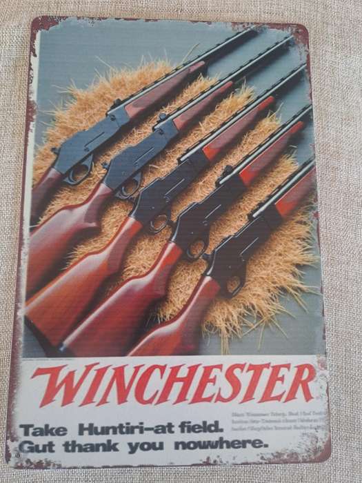 Winchester- Advertising Tin Plate Sign