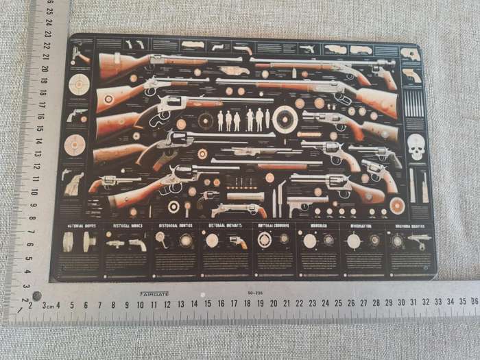 Rifle and Pistol - Advertising Tin Plate Sign