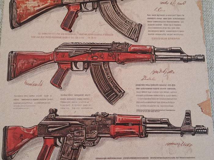 AK-47 - Advertising Tin Plate Sign