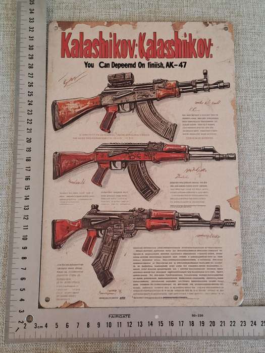 AK-47 - Advertising Tin Plate Sign