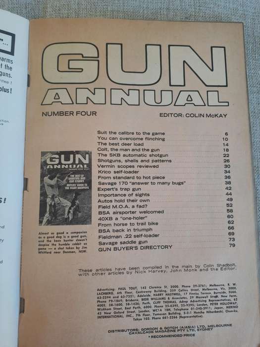 Australian Outdoors Gun Annual Number Three and Four