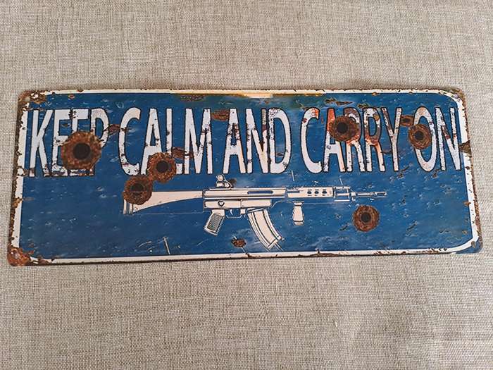 Keep Calm and Carry On - Advertising Tin Plate Sign
