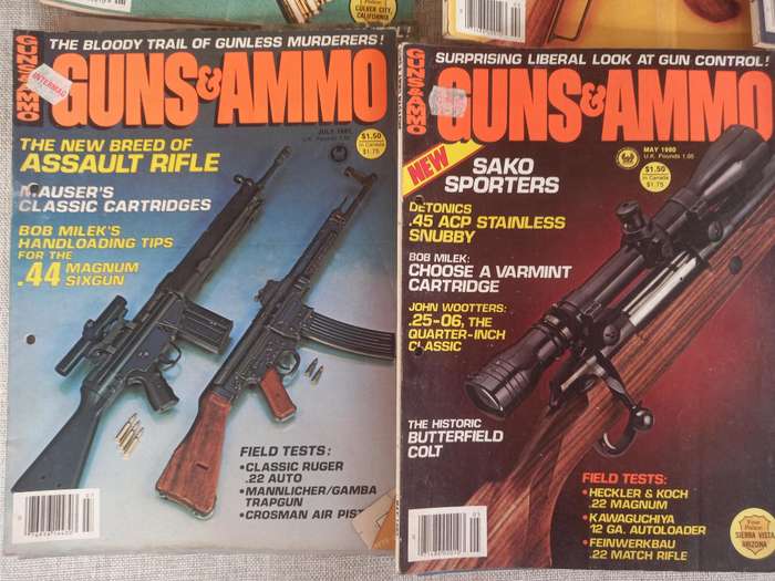 Guns & Ammo x 9 Issues ( 1979 and 1980)
