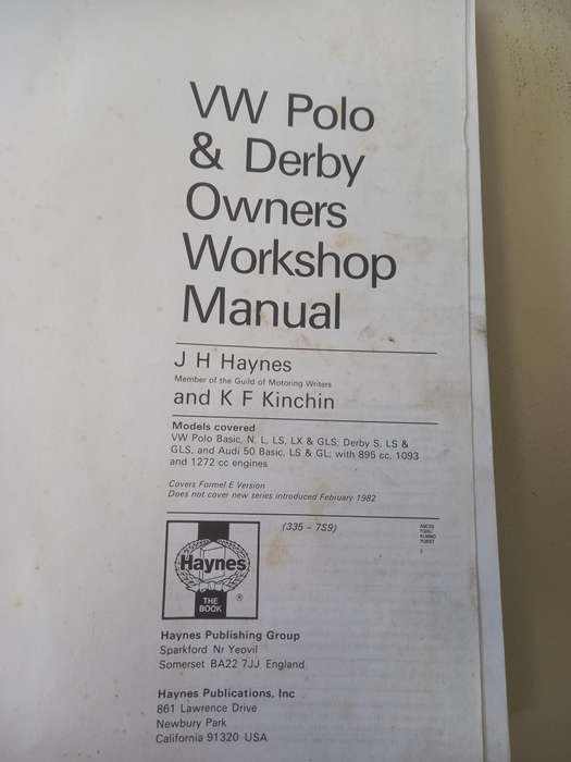 VW Polo and Derby - Haynes - Owners Workshop Manual