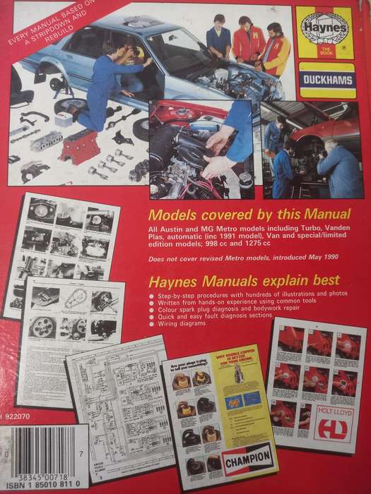 Austin MG and Vanden Plas Metro - Haynes - Owners Workshop Manual