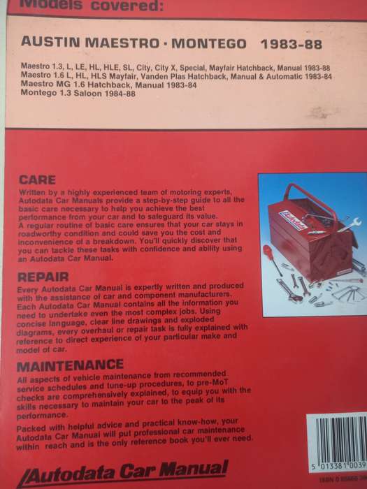 Maestro / Montego - Autodata - Car Repair Manual